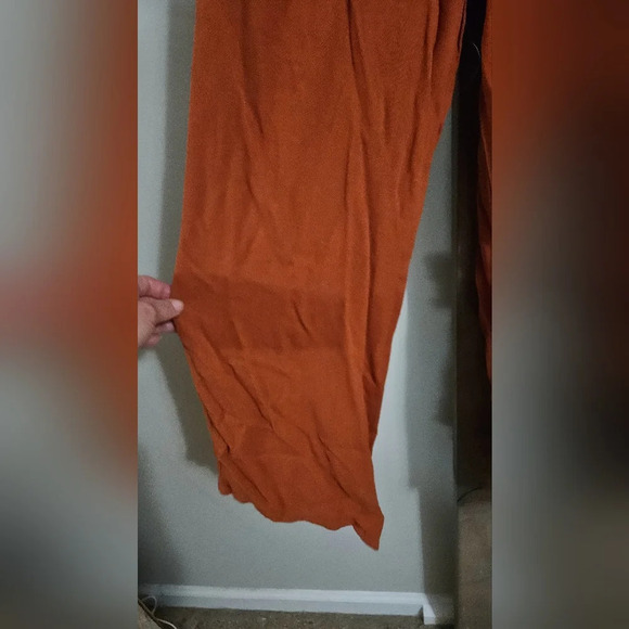COTTON CANDY ruffle strap pant jumpsuit. Rust color. Size medium - Picture 6 of 14
